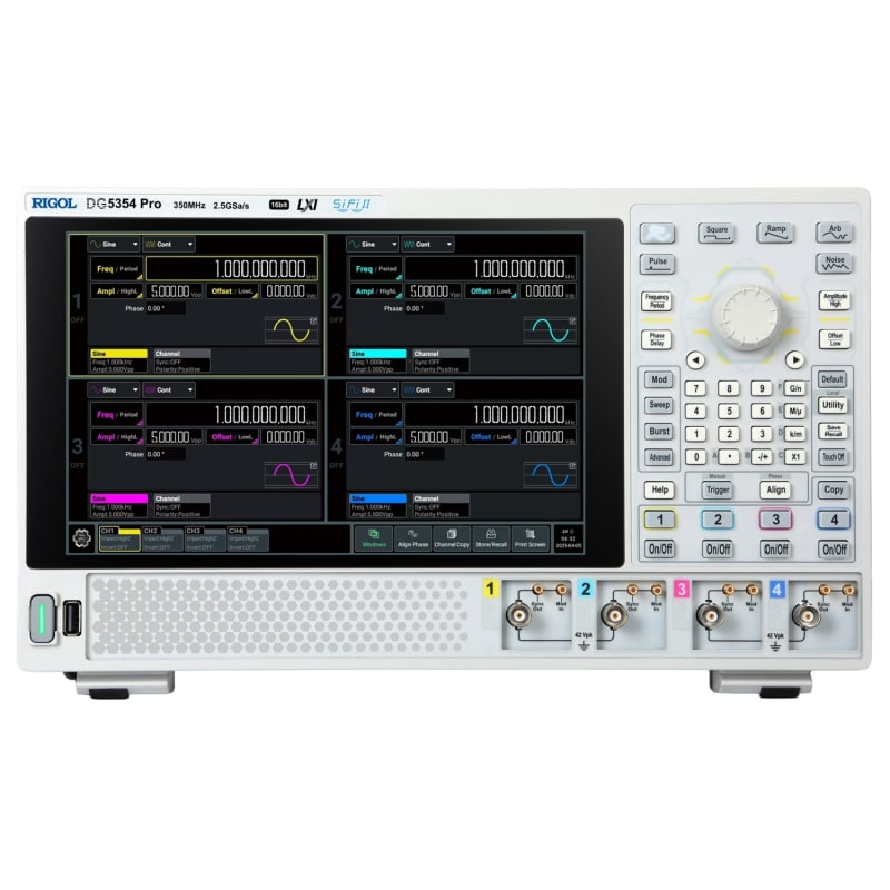 Rigol  DG5354 Pro Function/Arbitrary Waveform Generator, 350MHz, 2.5GSa/s, 4CH, 16bit